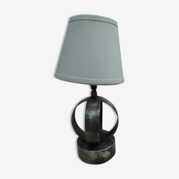 Lampe pied boule lame de métal années 60