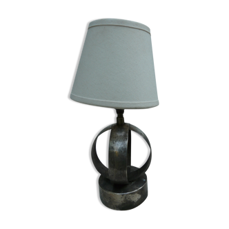 Lampe pied boule lame de métal années 60