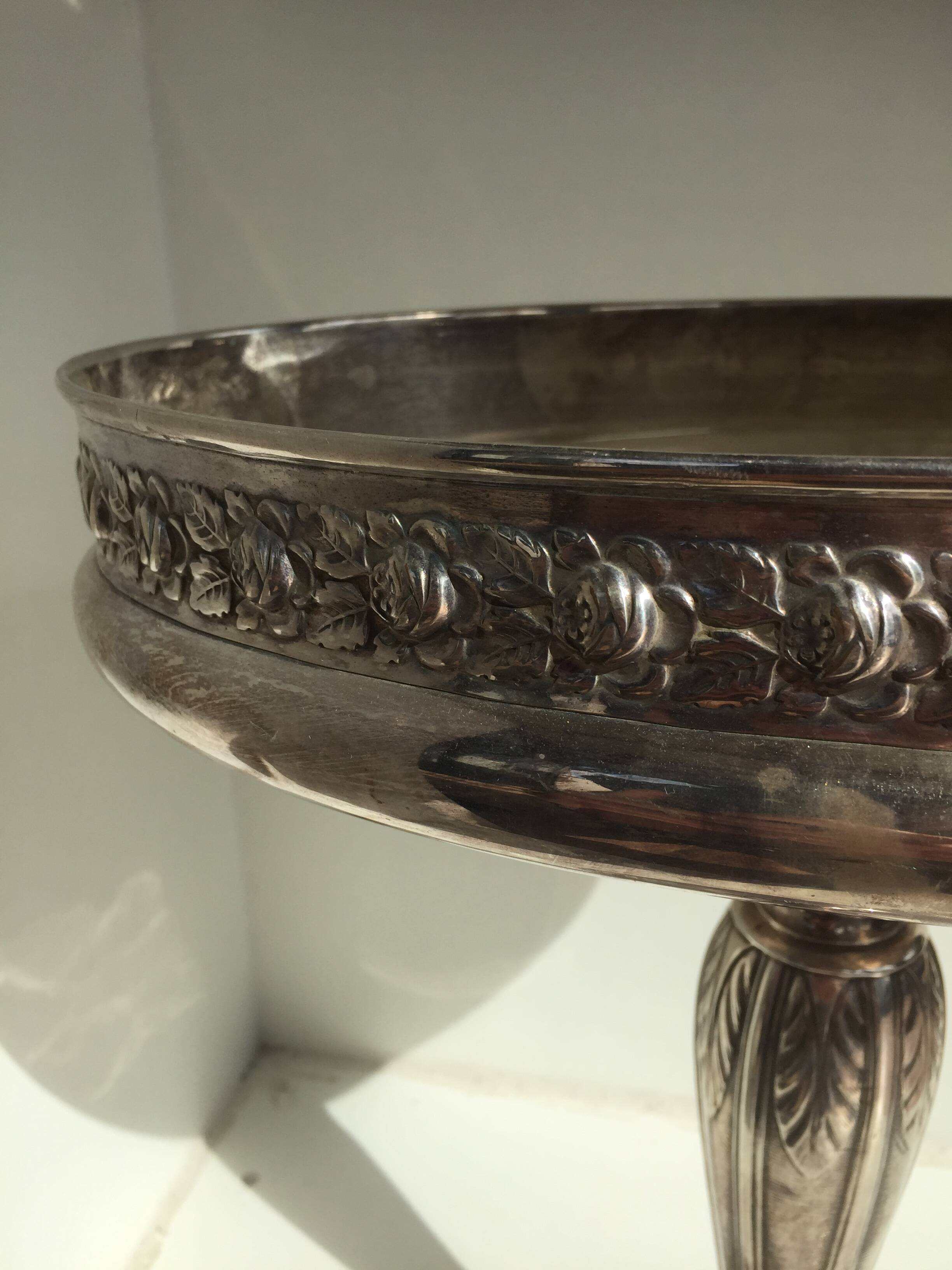 Fruit cup on silver metal stand