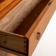 Scandinavian elm and burl wood secretary, 1950s/1960s