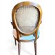 Louis XVI style medallion armchair with caning, 20th century.