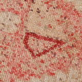 Geometric handmade oushak rug 226x121cm