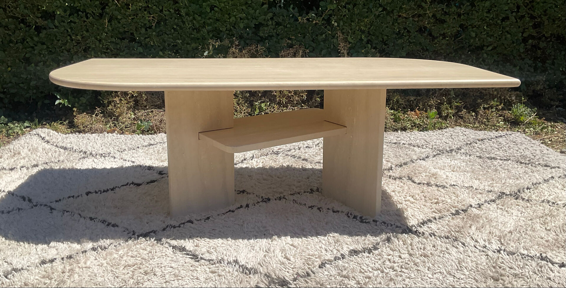 Table basse en travertin des années 70