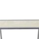 Maison Jansen. Console in brushed aluminium and verre églomisé top.