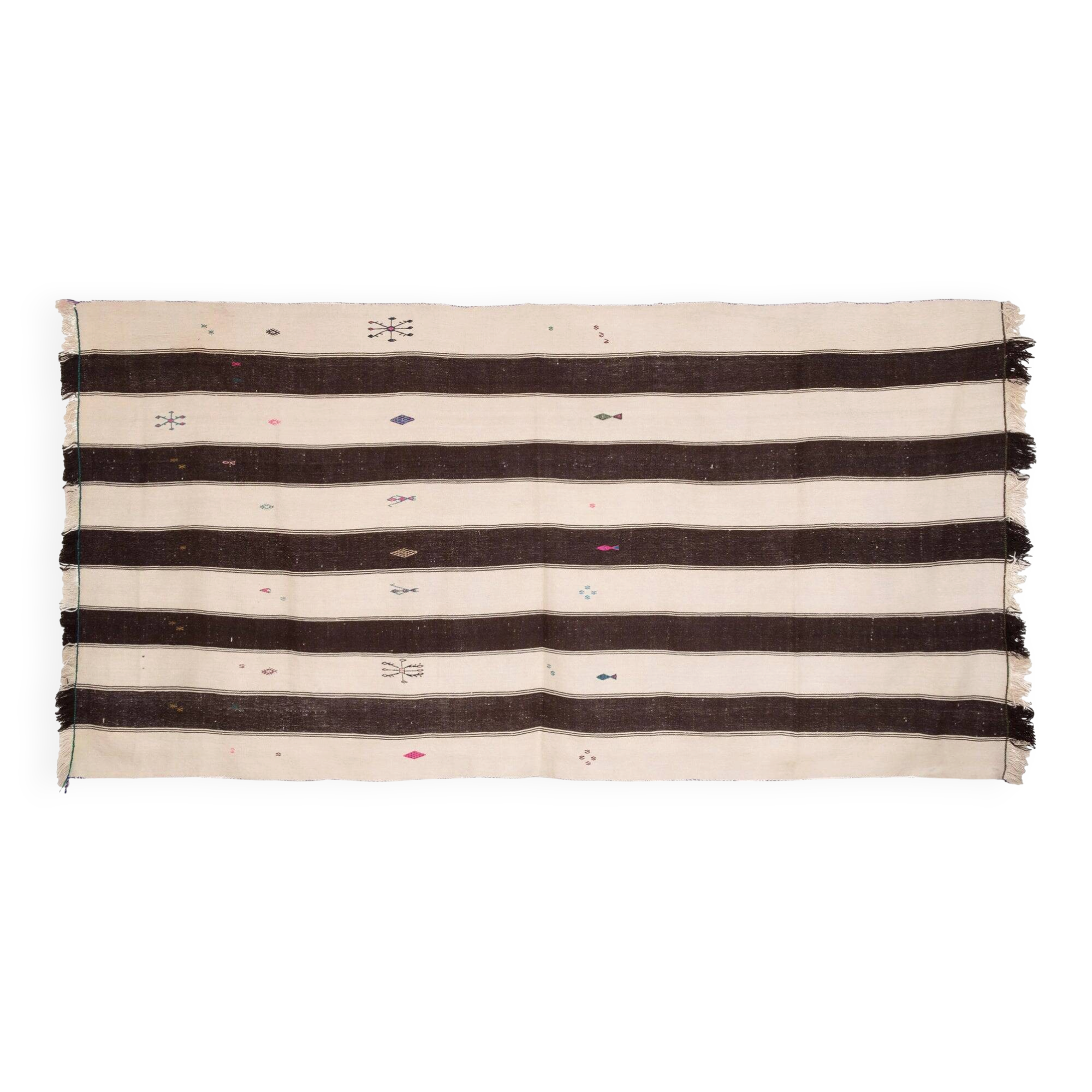 Kilim turc vintage tissé main 177x345 cm