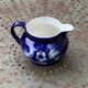 Milk jug with blue and gold peony pattern, made in England,