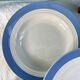 6 assiettes creuses bleues pastel en faïence Céranord St Amand - modèle Languedoc - Lot 2