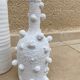 Set de 3 vases vintage blanchis