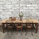 Old oak farm table industrial vintage early twentieth