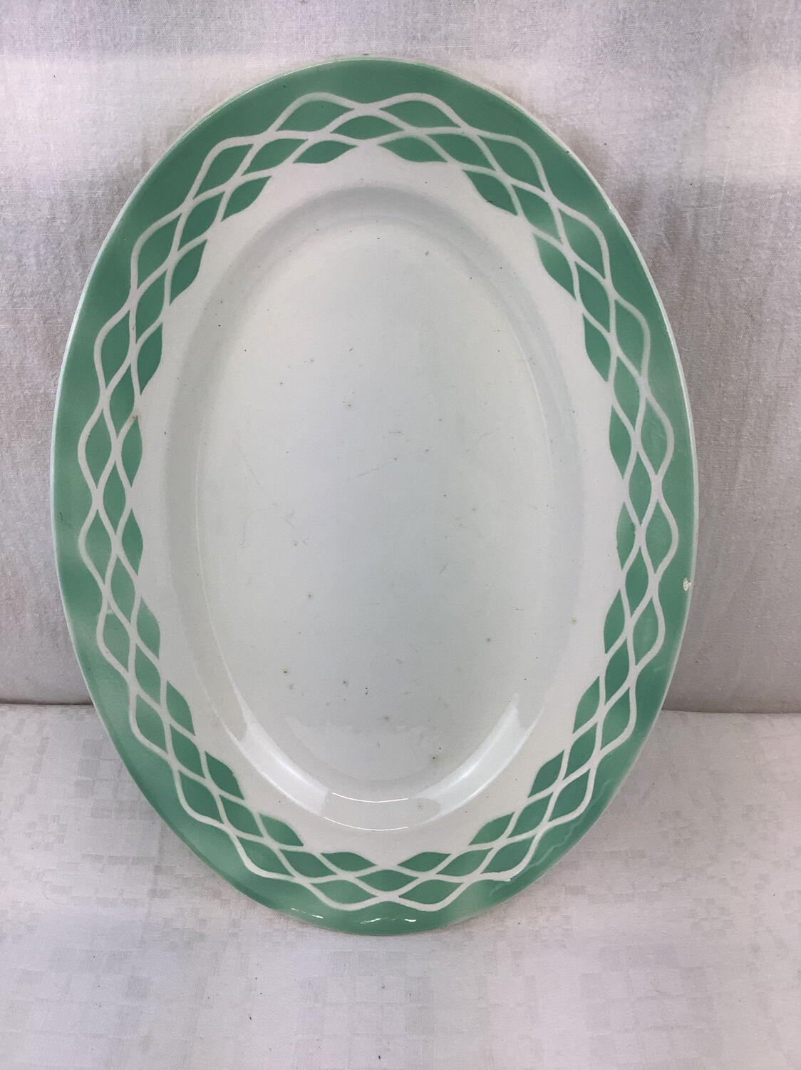 Old artisanal dish made in France Digoin Sarreguemines