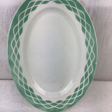 Plat ancien artisanal made in france digoin Sarreguemines