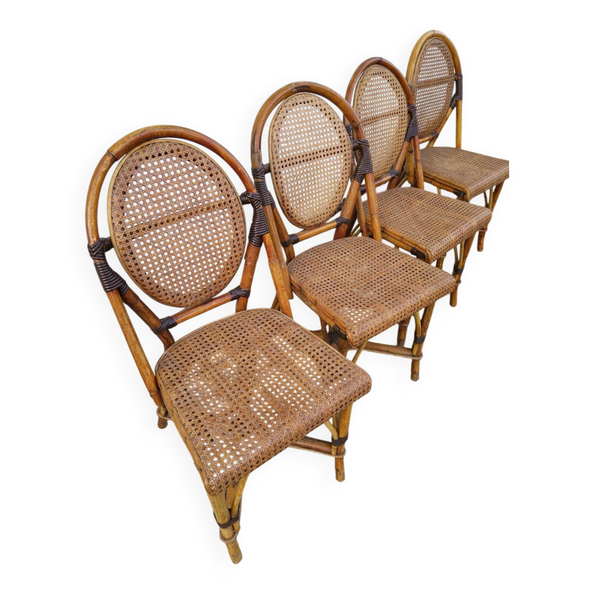 Chaises bistrot rotin