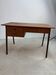 Flat desk in teak with three drawers, Scandinavian work from the 1950s-70s.