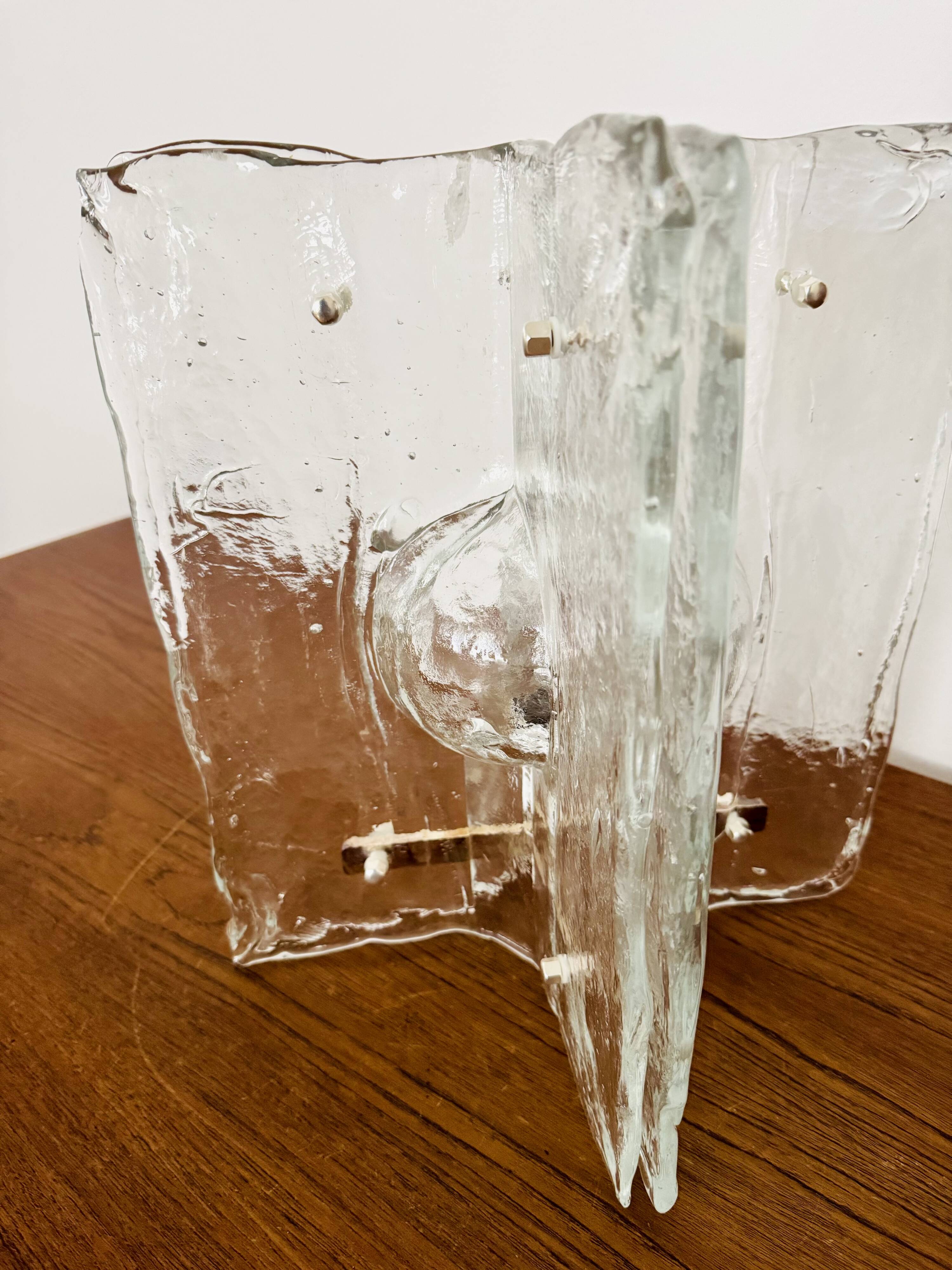 Murano Ice Glass Table Lamp by Salviati