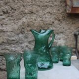 Vintage blown glass orangeade set