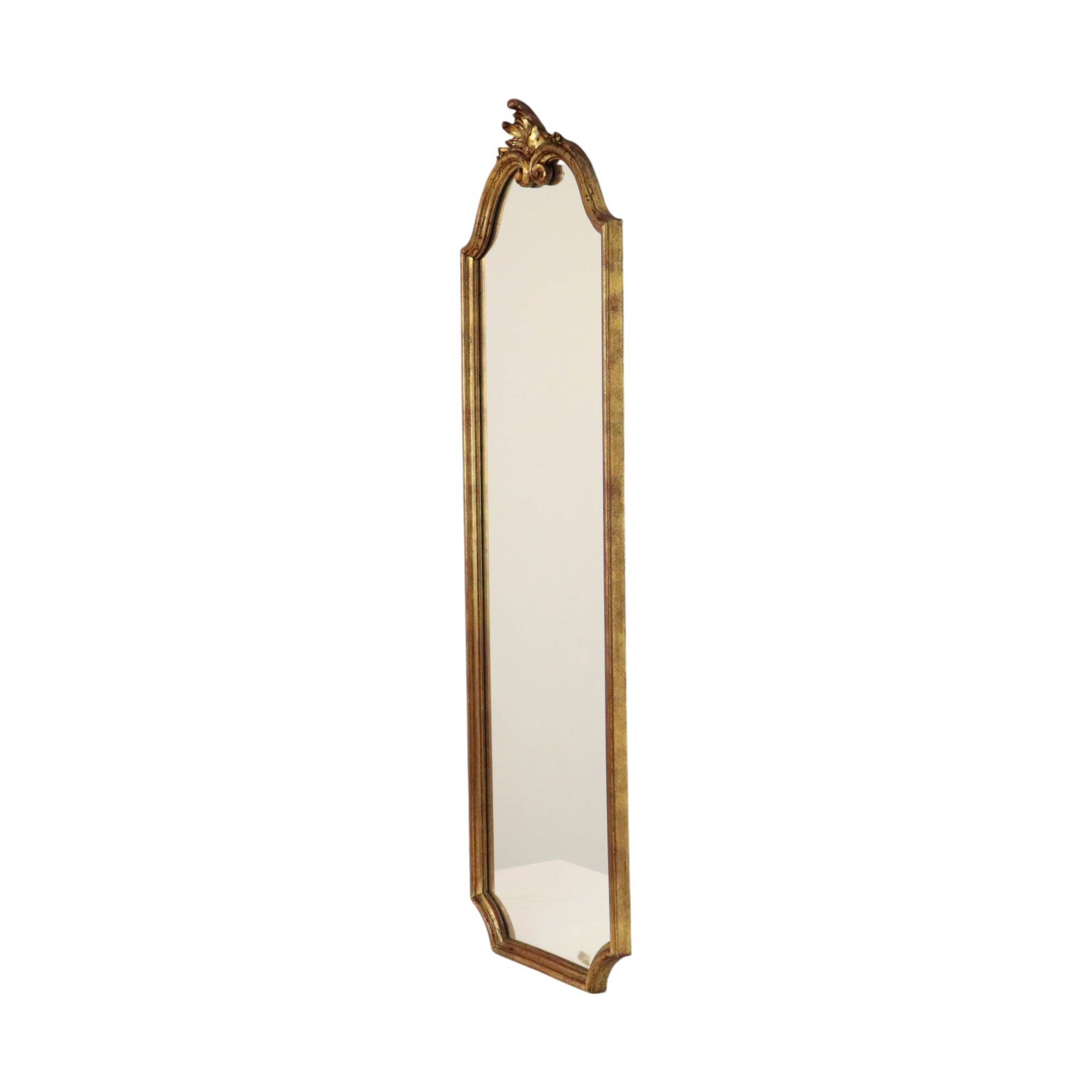 Deknudt Narrow Hall Mirror Gold Gilded Classic Acanthus Crown 138cm
