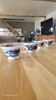4 antique cups Sté Céramique Maestricht Boerenhoeve blue