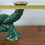 Two art deco ceramic candlesticks