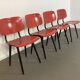 4 Red Revolt chairs by Friso Kramer from the 1960s.