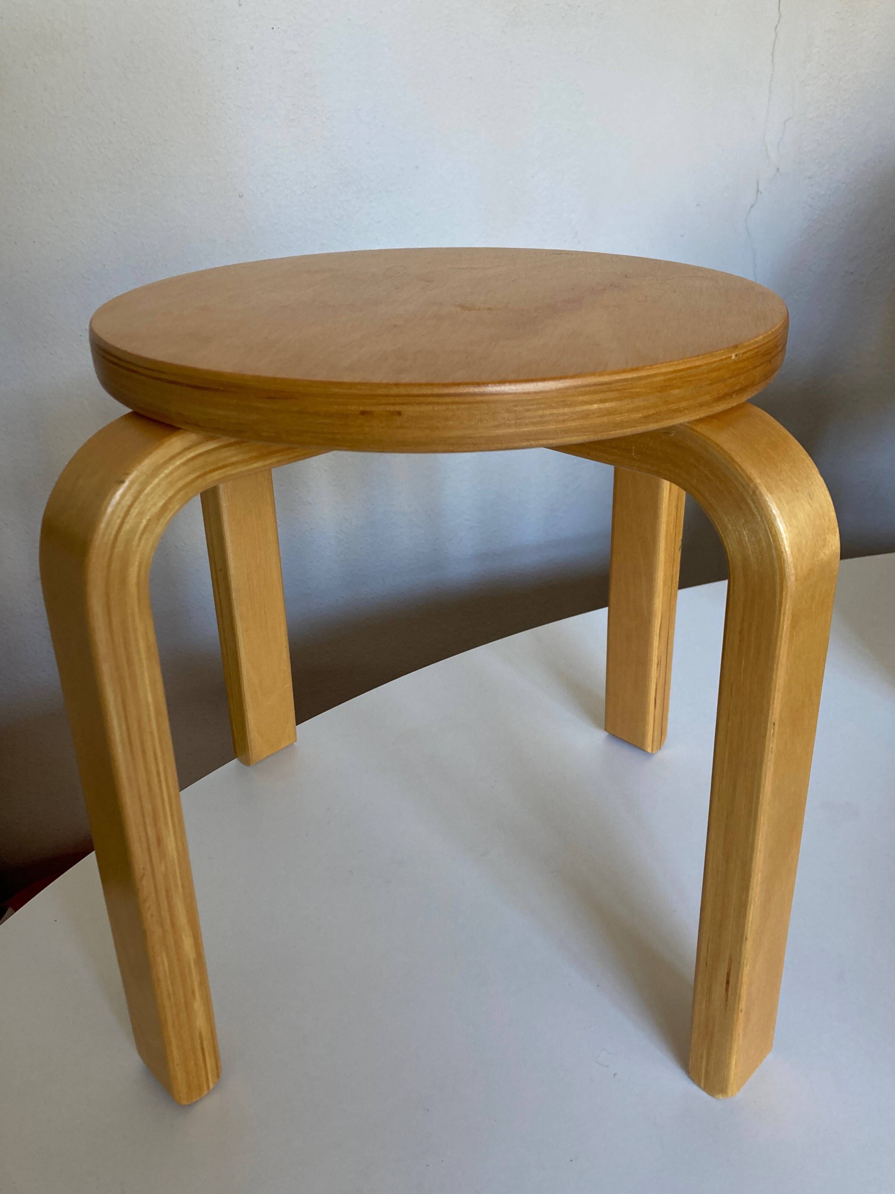 Scandinavian children's stool in plywood, Frosta Ikea 1980