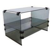 Meuble audio en verre Pieterman Holland, années 1980