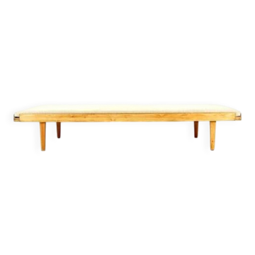 Lit de jour simple en pin danois rétro vintage, futon, canapé, moderne du milieu du siècle, teck des années 70.