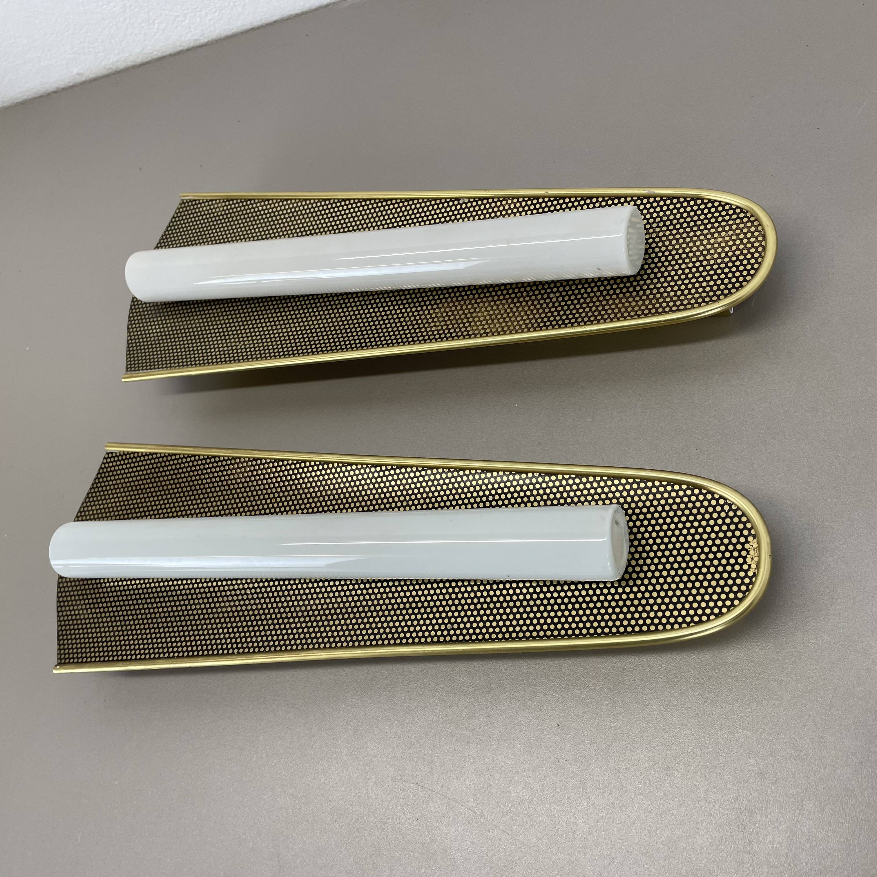 Set of 2 Large 37 cm Honeycomb Theatre Wall Light Elements, Germany, 1950s