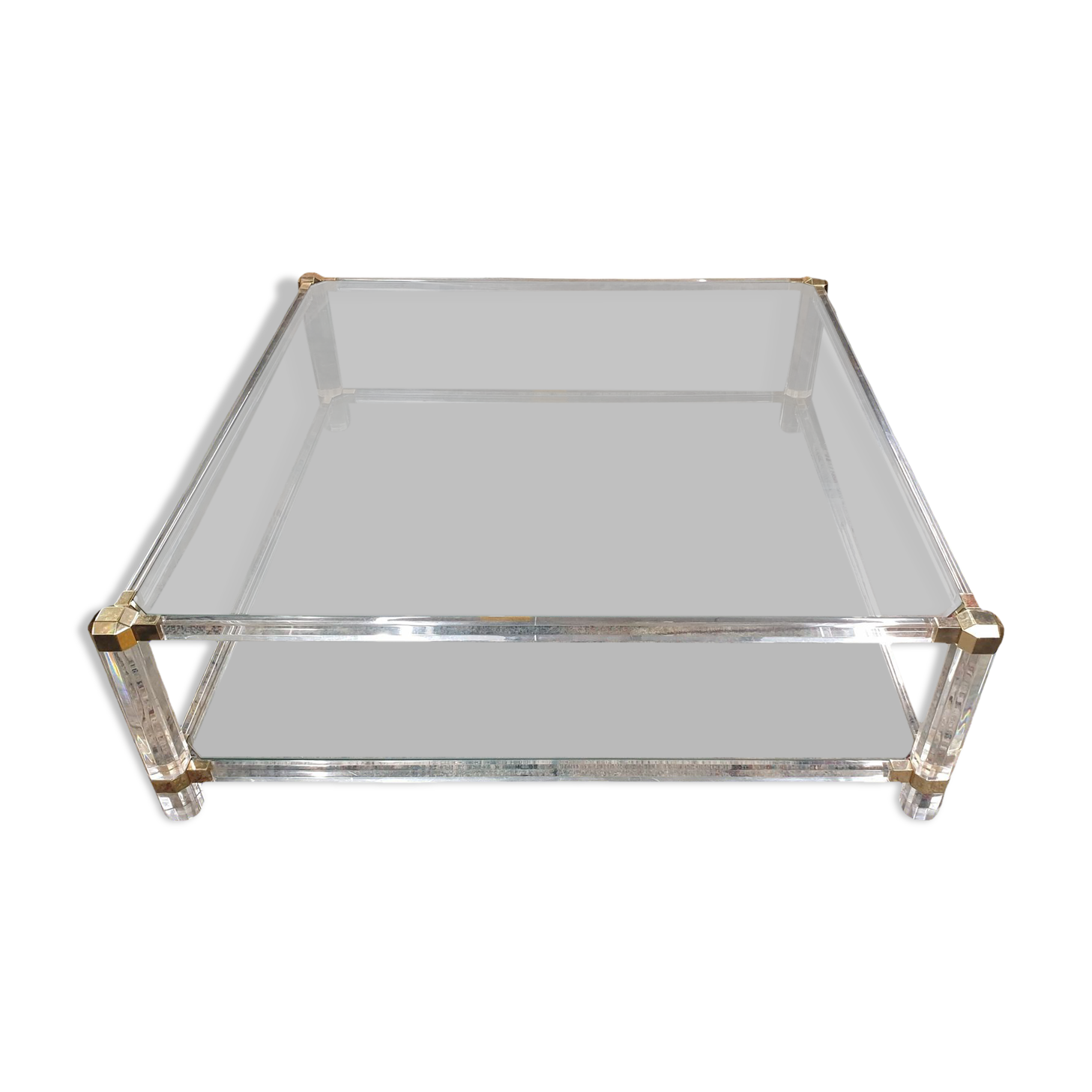 Rectangular glass coffee table, 1970/80