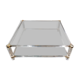Rectangular glass coffee table, 1970/80