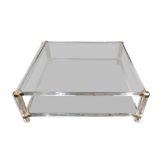 Rectangular glass coffee table, 1970/80
