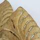 Large "leaf" wall lamp in gold metal, gold leaf, 1970s, Jansen