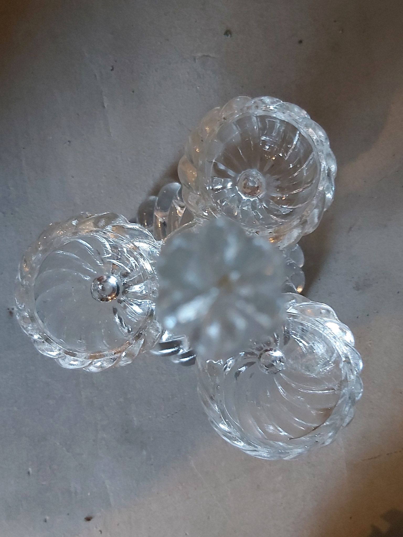 French vintage salt and pepper pinch pot, or spice holders