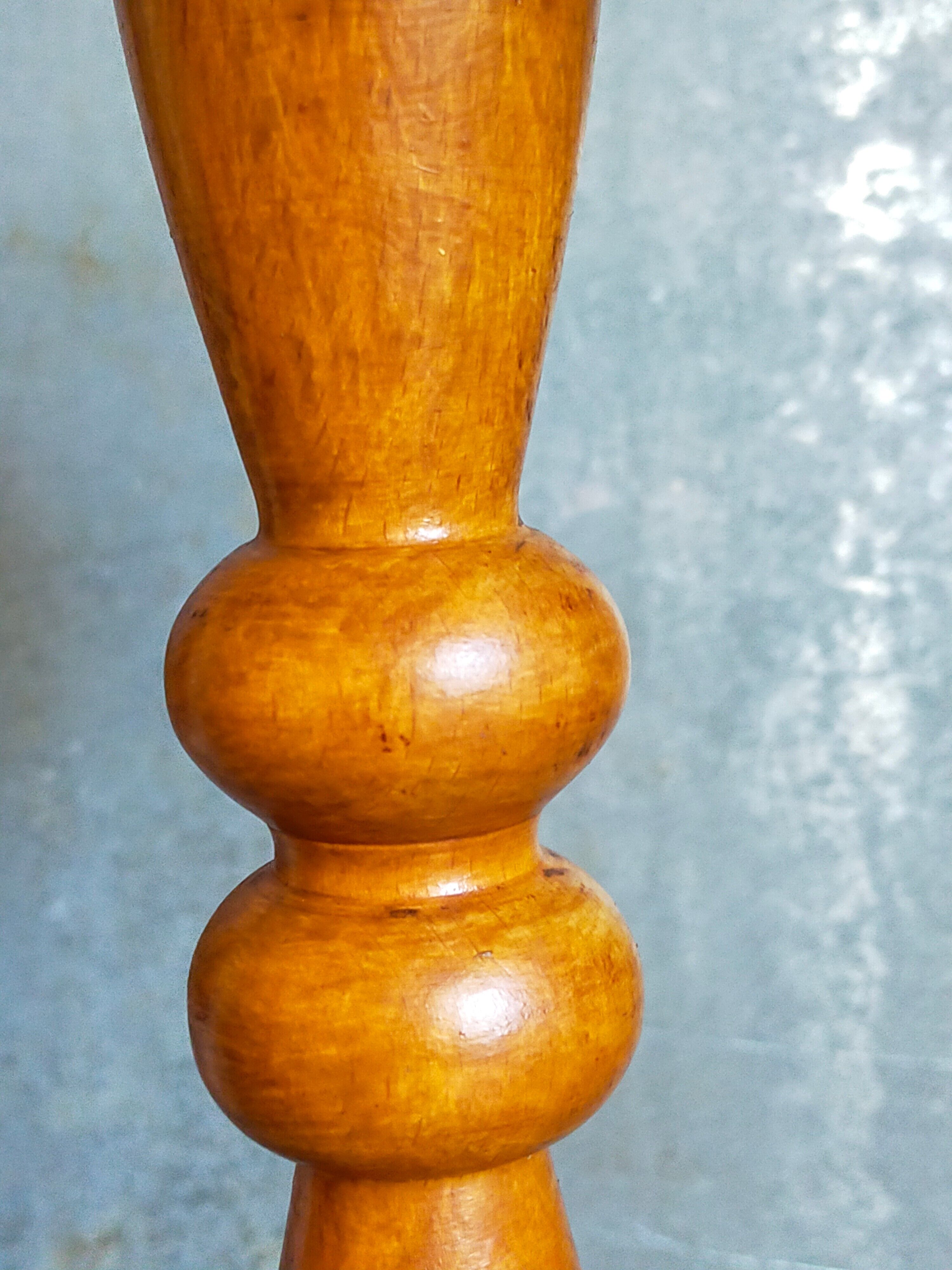 Plant harness in solid wood turned vintage