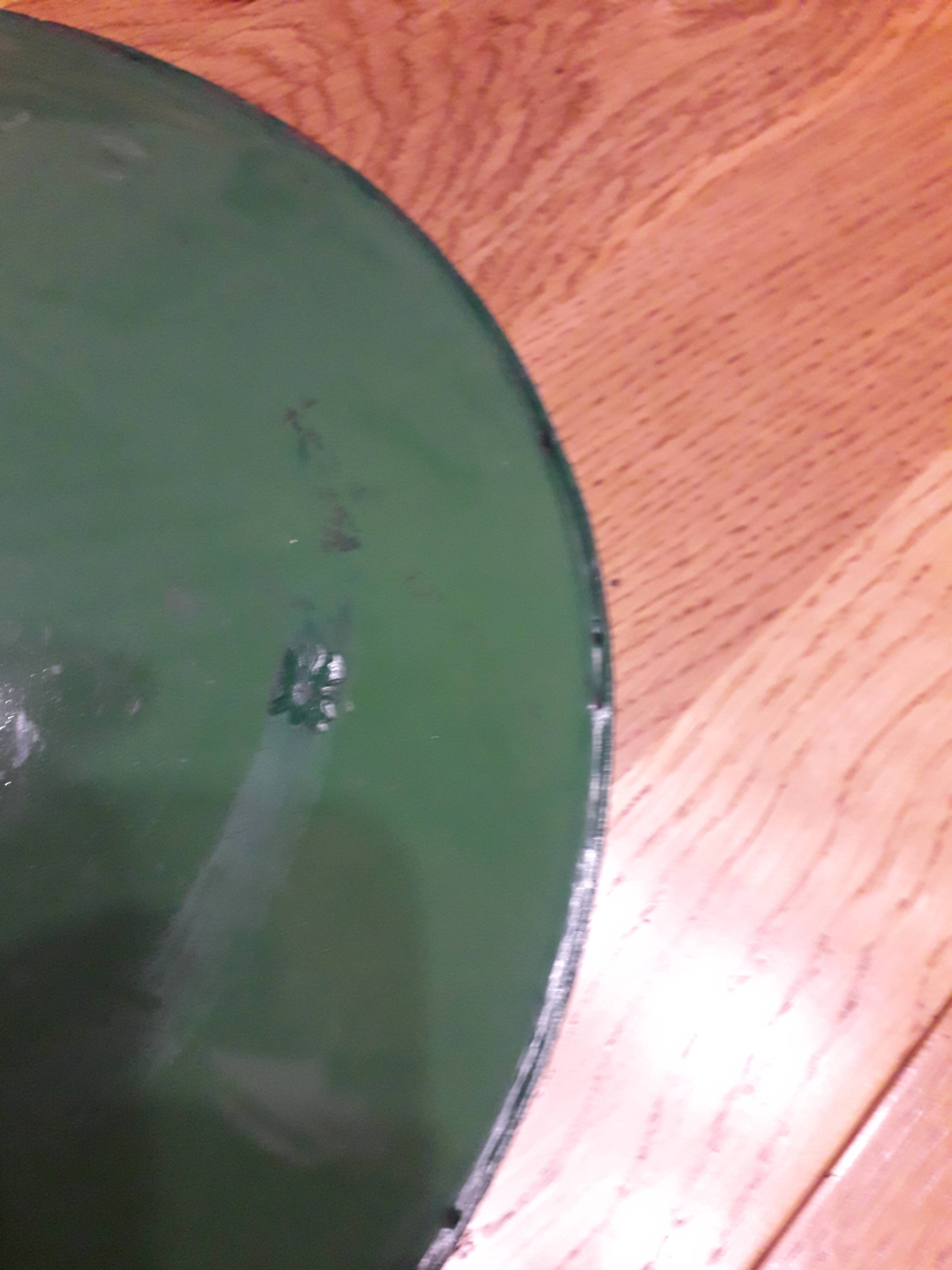 Industrial hanging enamelled green