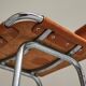 Set of 2 stools "Les Arcs" selected by Charlotte Perriand in leather.