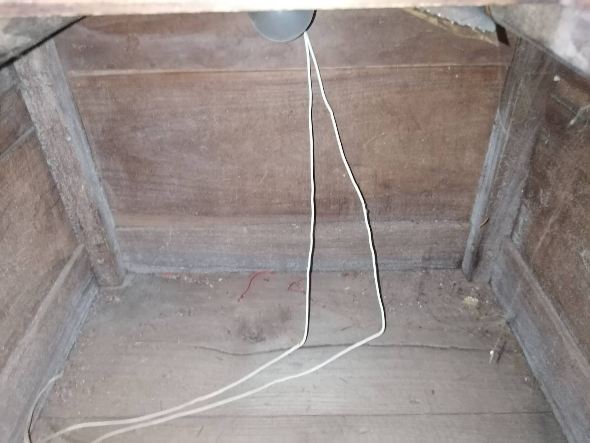 Antique solid wood trunk chair