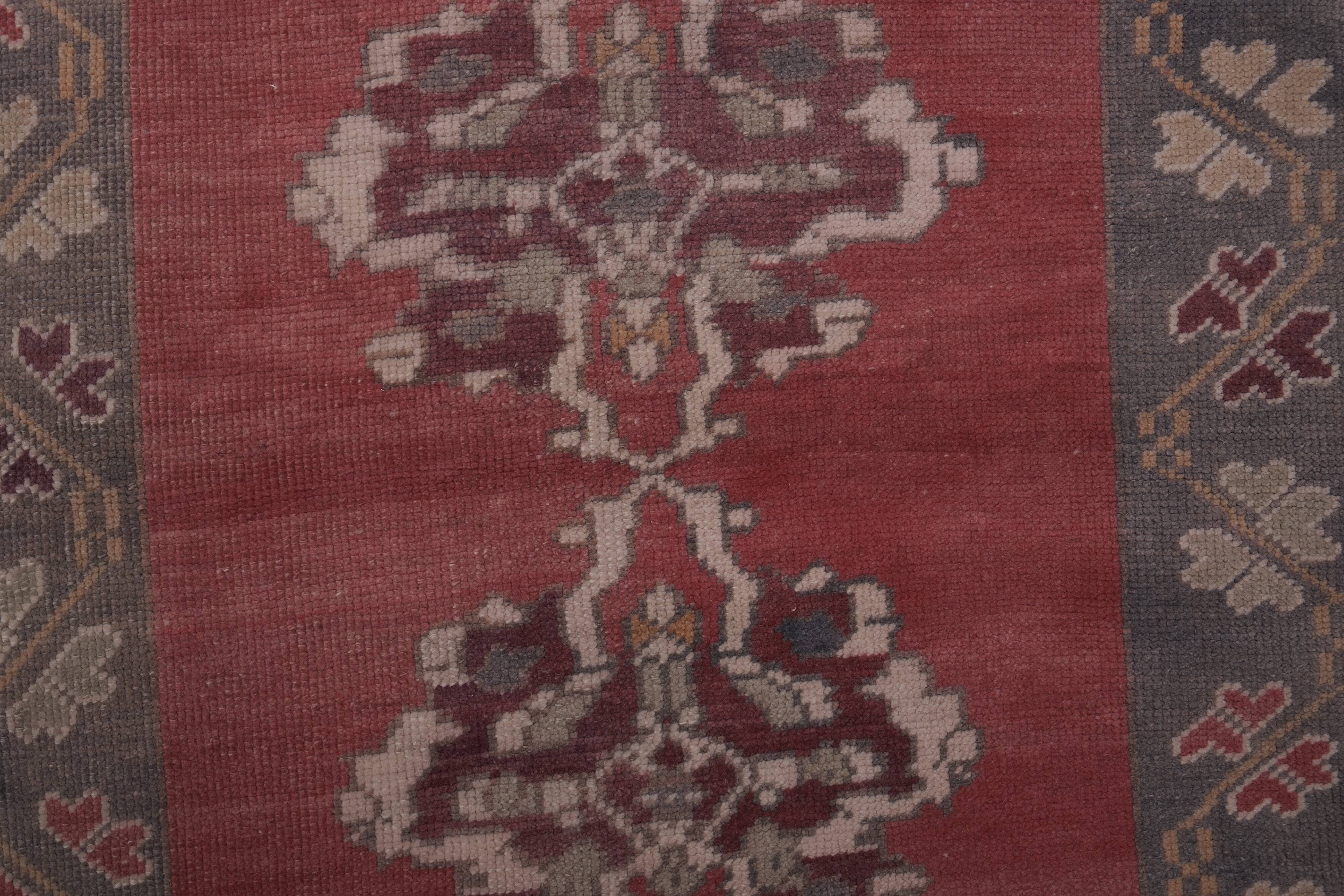 Vintage Turkish Oushak Rug Handwoven 102x237 cm