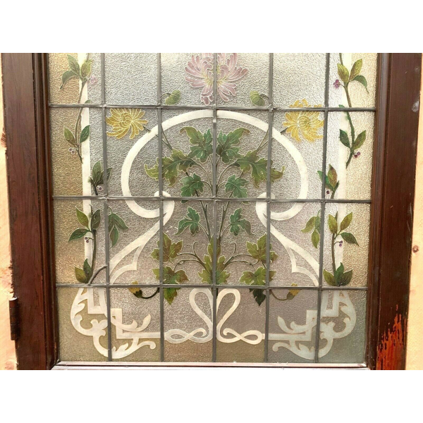Door And Impost In Stained Glass Art Deco Early Twentieth Century Selency Door And Impost In Stained Glass Art Deco Early Twentieth Century Selency