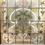 Door and impost in stained glass Art Deco early twentieth century