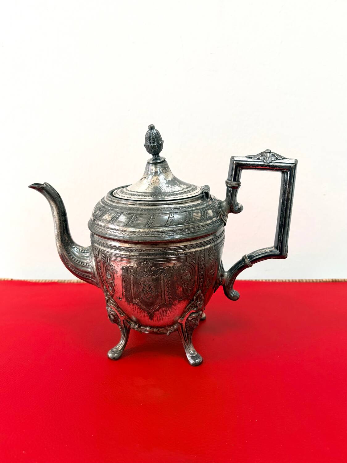 Silver-plated teapot - Napoleon III style - 1870