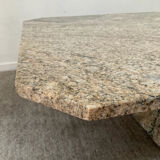 Grande tabe basse vintage minimaliste en granit