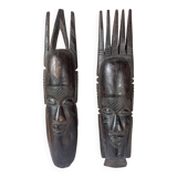 Pair of vintage African masks 1960