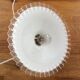 Old hanging lamp in dented opaline