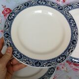 6 flat plates made of blue iron earth from Salins, François 1st