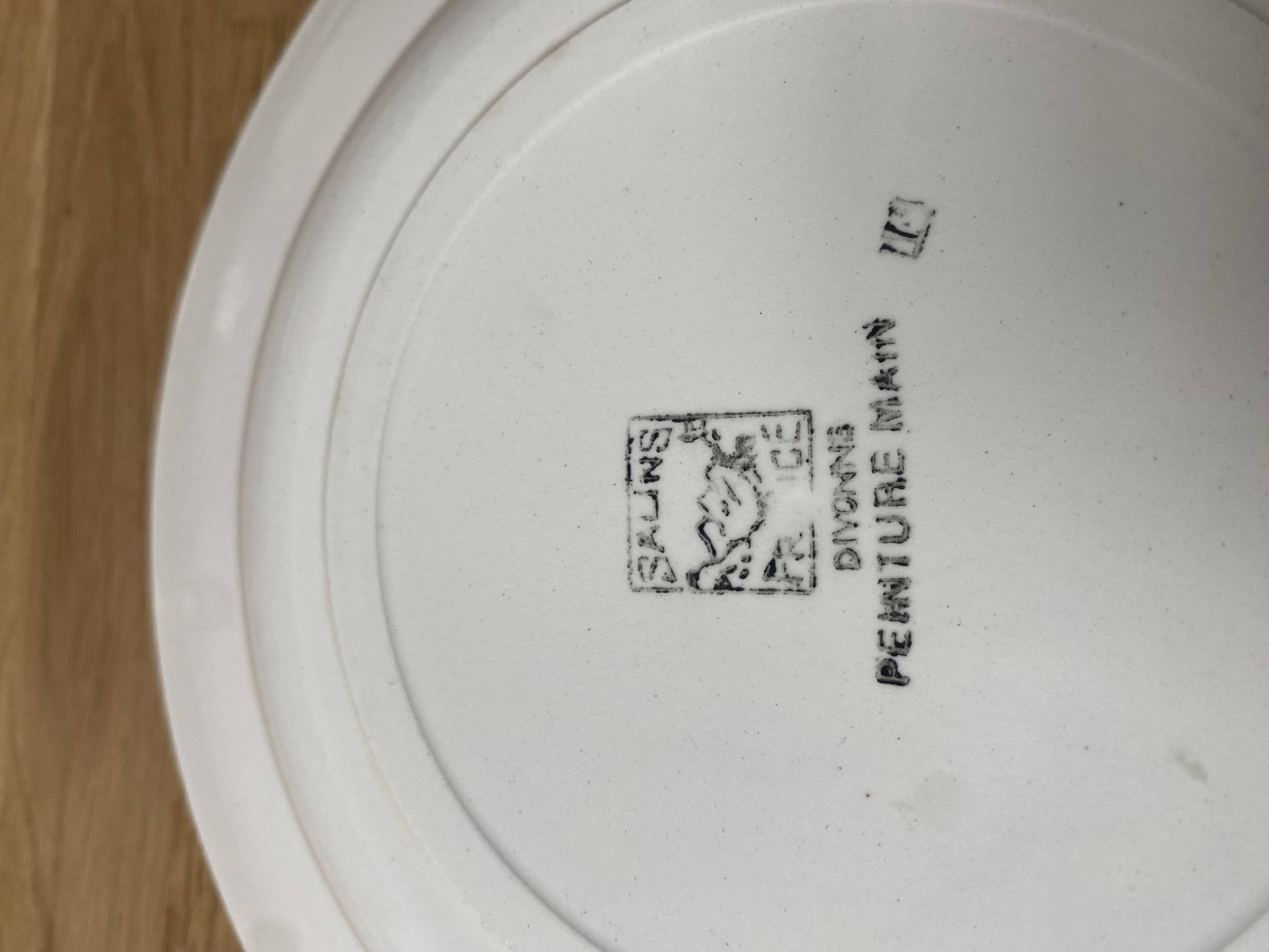 Hand-painted deep plate Model Divonne from Salins