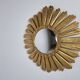 Large vintage golden sunburst mirror 1960s 63cm