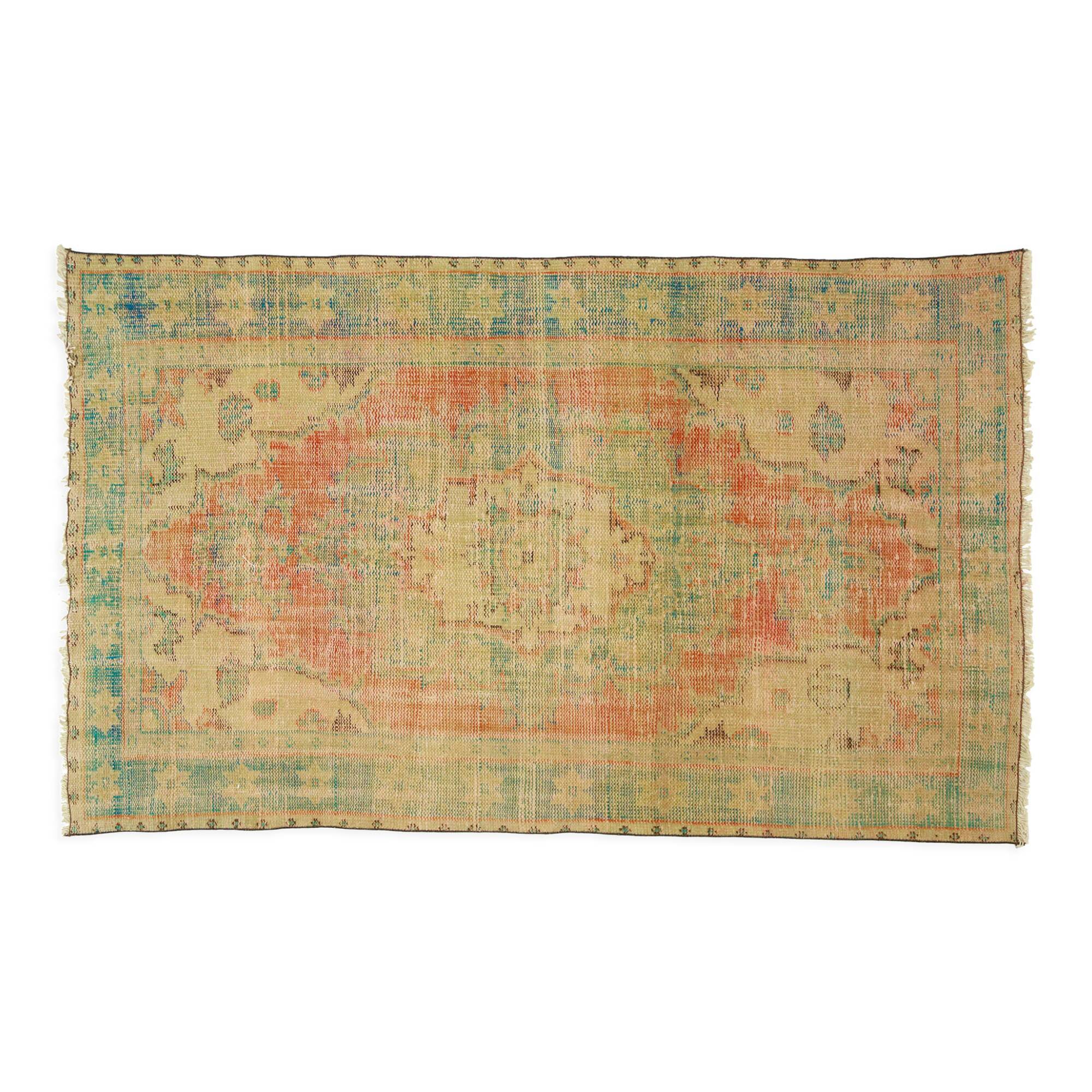 Anatolian handmade vintage rug 240 cm x 146 cm
