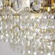 Vintage Italian Crystal and Golden Metal Chandelier, 80s
