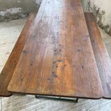 Guinguette table and its 2 benches