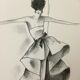 Nice illustration of press fashion Pierre Cardin from the 80s.